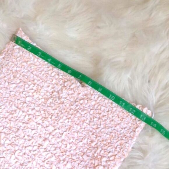 Petersyn Nora Smocked Mini Dress Melon 0range Strapless Sleeveless Bodycon NEW - Picture 4 of 10